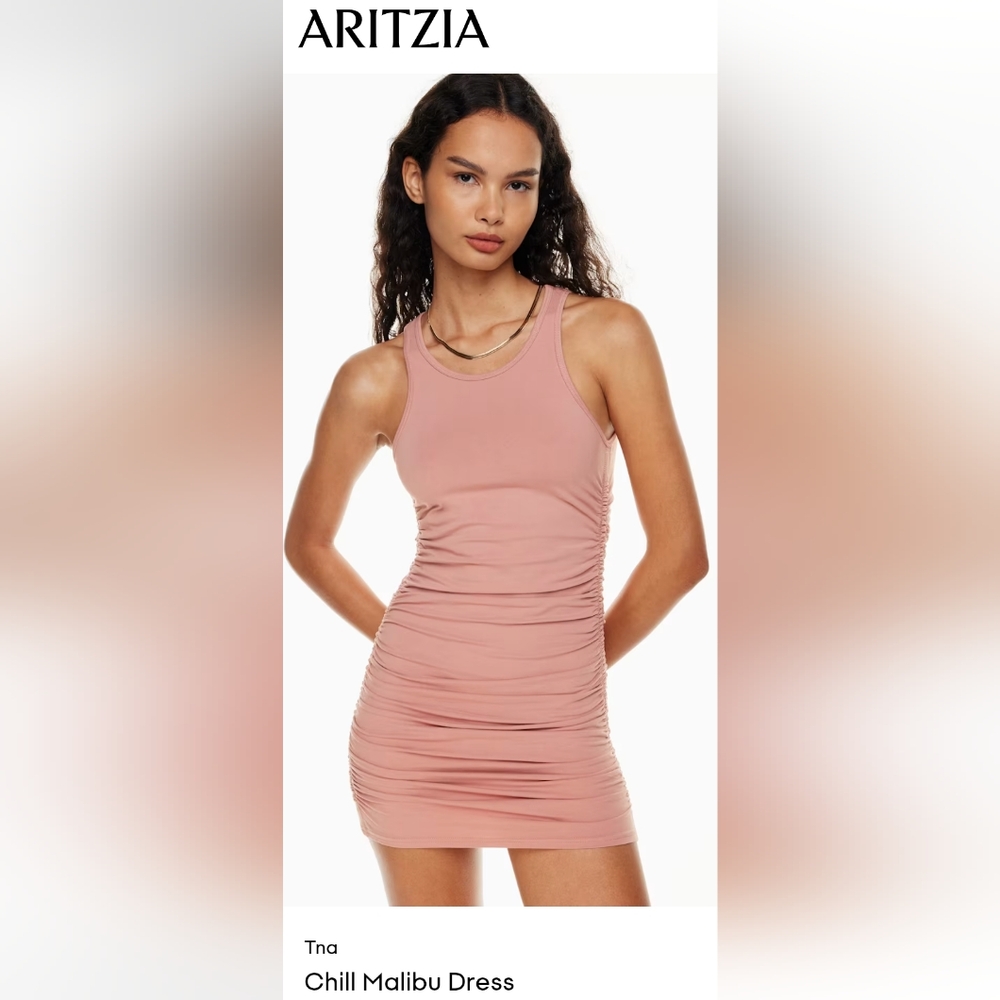 Aritzia TNA Chill Mini Dress - Grey